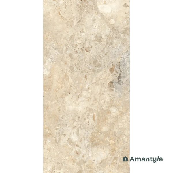 Ivory Vitrified Marble Design Slab Wall & Floor Tile Code 100006 (800x1600 mm, Polished) - Image 5