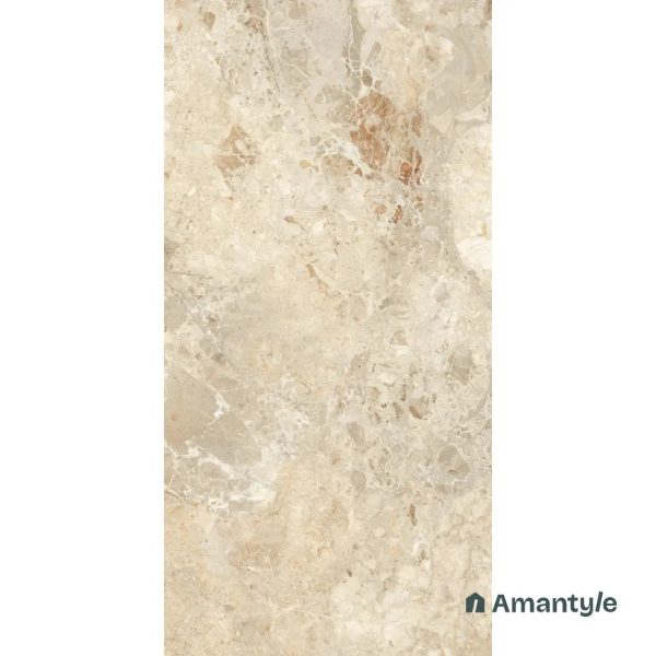 Ivory Vitrified Marble Design Slab Wall & Floor Tile Code 100006 (800x1600 mm, Polished) - Image 2