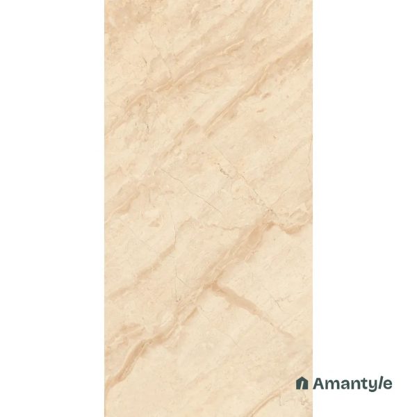 Beige Vitrified Marble Design Slab Wall & Floor Tile Code 100008 (800x1600 mm, Polished Book Match) - Image 3