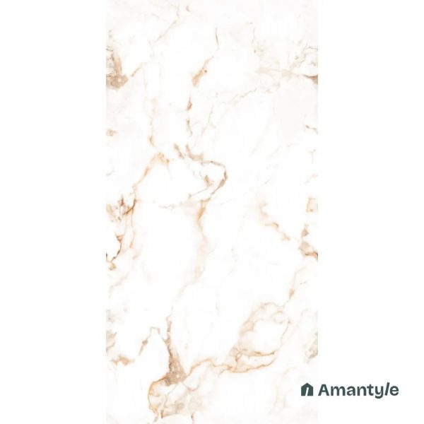 White Vitrified Marble Design Slab Wall & Floor Tile Code 100017 (800x1600 mm, Polished) - Image 2