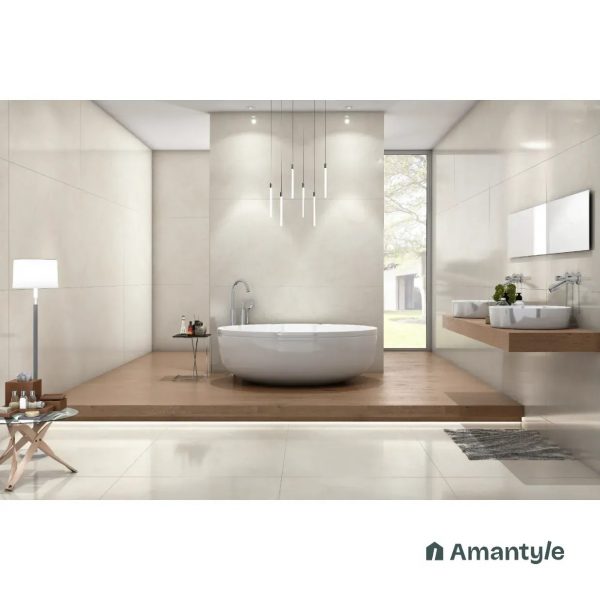 White Vitrified Marble Design Slab Wall & Floor Tile Code 100018 (800x1600 mm, Polished)
