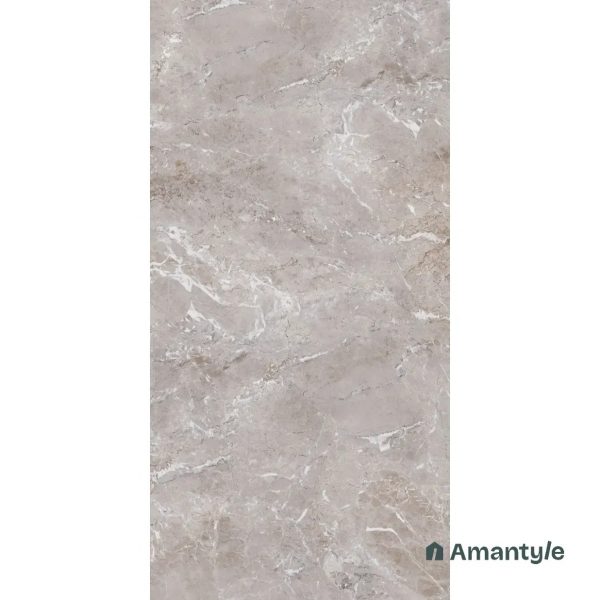 Grey Vitrified Marble Design Slab Wall & Floor Tile Code 100025 (800x1600 mm, Polished) - Image 4