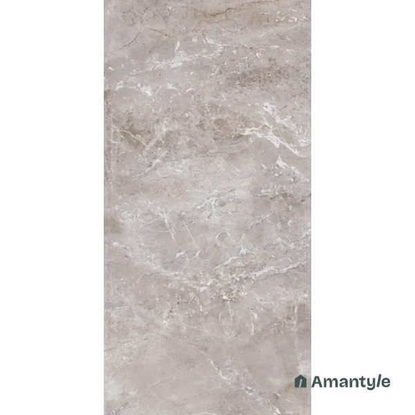 Grey Vitrified Marble Design Slab Wall & Floor Tile Code 100025 (800x1600 mm, Polished) - Image 3