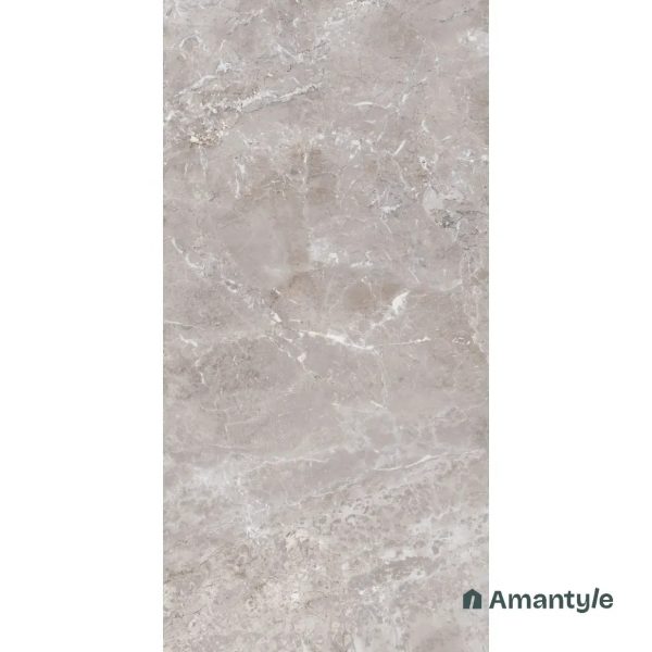 Grey Vitrified Marble Design Slab Wall & Floor Tile Code 100025 (800x1600 mm, Polished) - Image 2