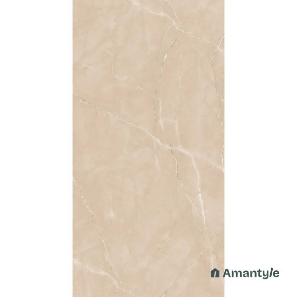 Beige Vitrified Marble Design Slab Wall & Floor Tile Code 100035 (800x1600 mm, Dazzle Matt) - Image 3