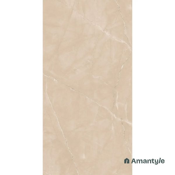 Beige Vitrified Marble Design Slab Wall & Floor Tile Code 100035 (800x1600 mm, Dazzle Matt) - Image 2