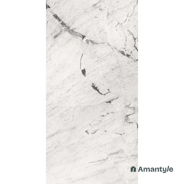 White Vitrified Marble Design Slab Wall & Floor Tile Code 100039 (800x1600 mm, Dazzle Matt) - Image 4