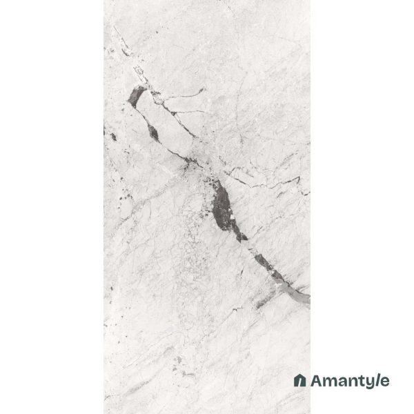 White Vitrified Marble Design Slab Wall & Floor Tile Code 100039 (800x1600 mm, Dazzle Matt) - Image 2