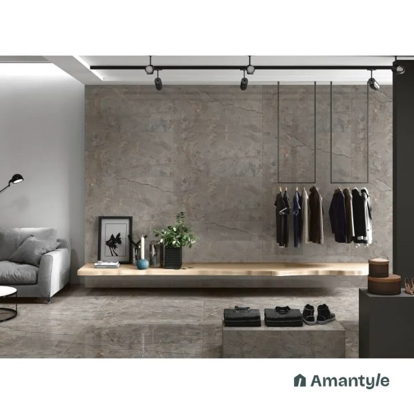 Brown Vitrified Marble Design Wall & Floor Tile Code 100075 (600x1200 mm, Polished)