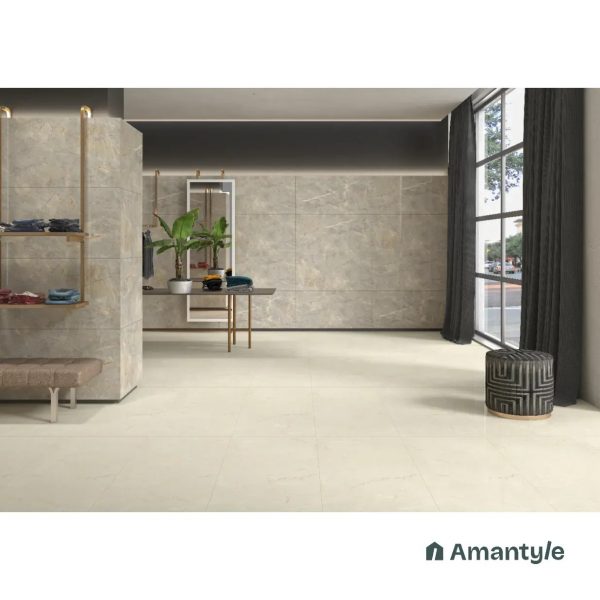 Beige Vitrified Marble Design Wall & Floor Tile Code 100090 (600x1200 mm, Polished)