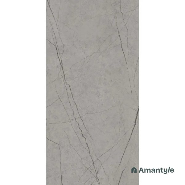 Grey Vitrified Marble Matt & Carving Wall & Floor Tile Code 100133 (600x1200 mm, Dazzle Matt) - Image 2