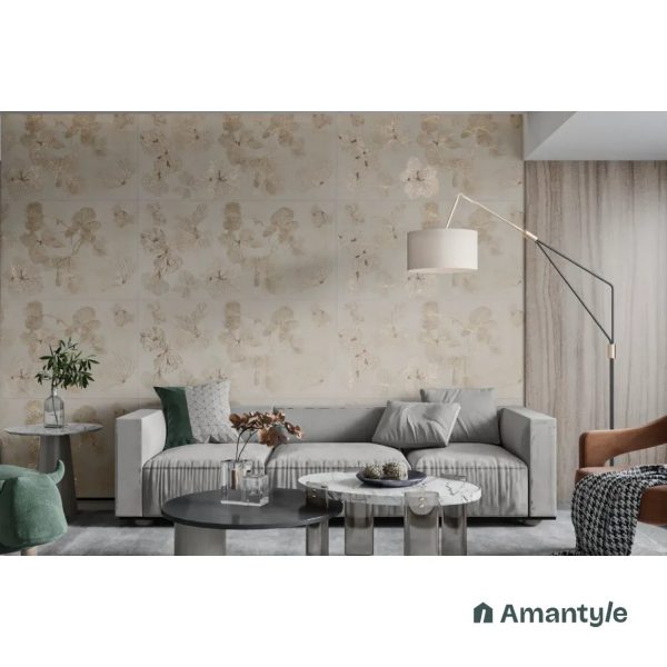Cream Vitrified Tropical Wall & Floor Tile Code 100183 (600x1200 mm, Dazzle Matt)