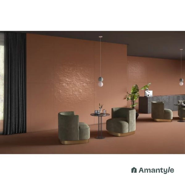 Pink Vitrified Rustic & Matt Wall & Floor Tile Code 100189 (600x1200 mm, Lappato) - Image 2