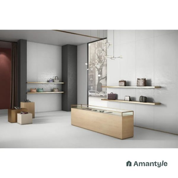 White Vitrified Rustic & Matt Wall & Floor Tile Code 100190 (600x1200 mm, Lappato) - Image 3