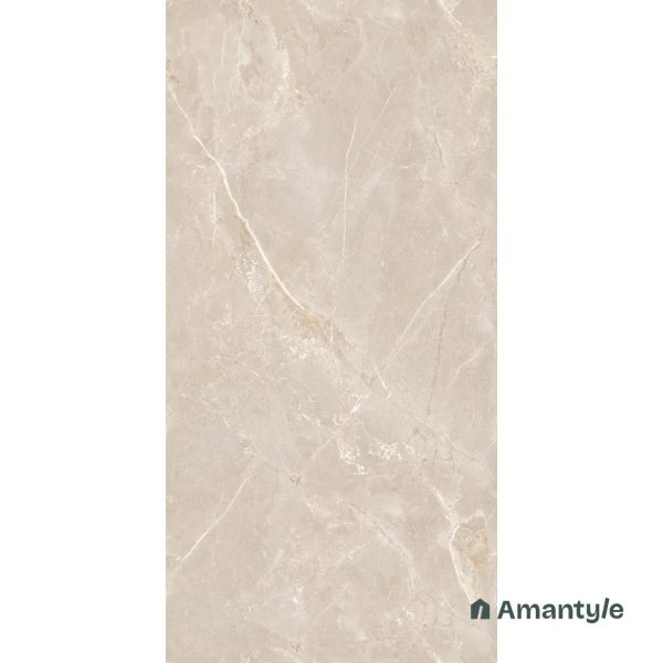 Beige Vitrified Marble Design Slab Wall & Floor Tile Code 100263 (1200x2400 mm, Polished) - Image 2