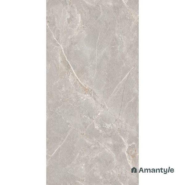 Grey Vitrified Marble Design Slab Wall & Floor Tile Code 100265 (1200x2400 mm, Polished) - Image 2