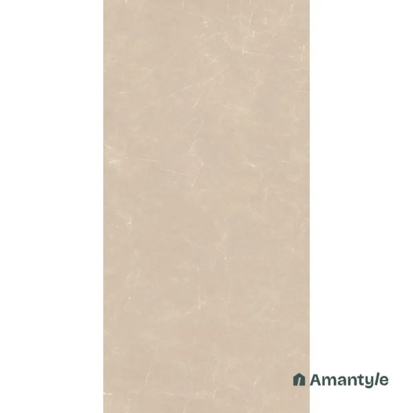 Beige Vitrified Marble Design Slab Wall & Floor Tile Code 100266 (1200x2400 mm, Polished)