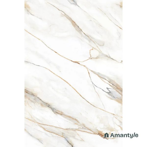 White Vitrified Marble Matt & Carving Slab Wall & Floor Tile Code 100298 (1200x1800 mm, Dazzle Matt) - Image 3