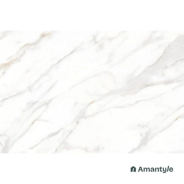 White Vitrified Marble Design Slab Wall & Floor Tile Code 100360 (1200x1800 mm, Polished) - Image 3
