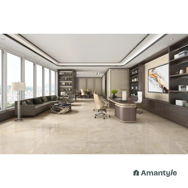 Beige Vitrified Marble Design Slab Wall & Floor Tile Code 100361 (1200x1800 mm, Polished)