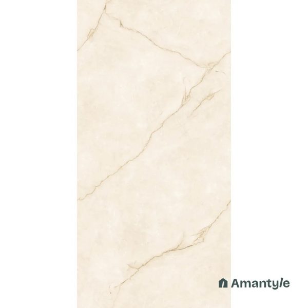 Beige Vitrified Marble Design Slab Wall & Floor Tile Code 100377 (800x1600 mm, Polished) - Image 3
