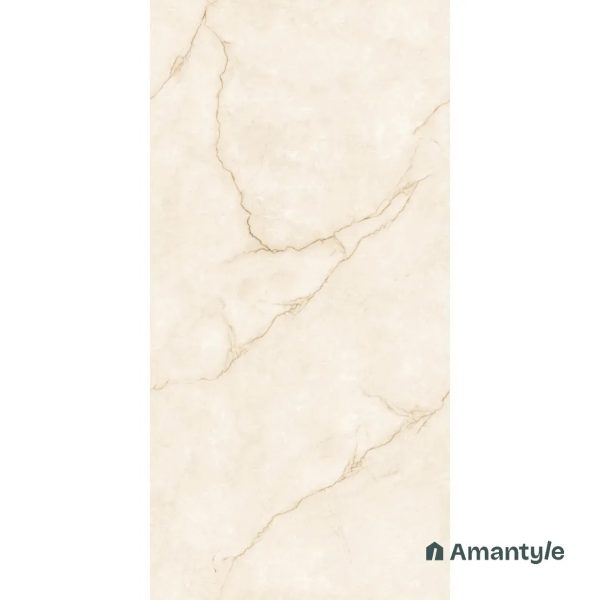 Beige Vitrified Marble Design Slab Wall & Floor Tile Code 100377 (800x1600 mm, Polished) - Image 2