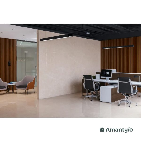 Beige Vitrified Marble Design Slab Wall & Floor Tile Code 100383 (800x1600 mm, Polished)