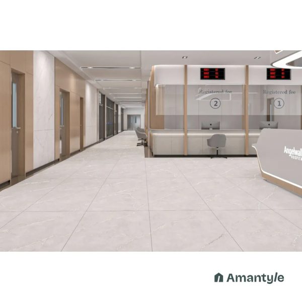 Grey Vitrified Marble Design Slab Wall & Floor Tile Code 100398 (800x1600 mm, Dazzle Matt)