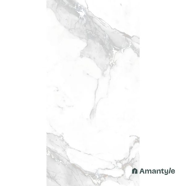White Vitrified Marble Matt & Carving Wall & Floor Tile Code 100445 (600x1200 mm, Dazzle Matt) - Image 3