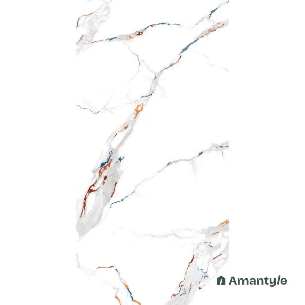 White Vitrified Marble Matt & Carving Wall & Floor Tile Code 100446 (600x1200 mm, Dazzle Matt) - Image 2