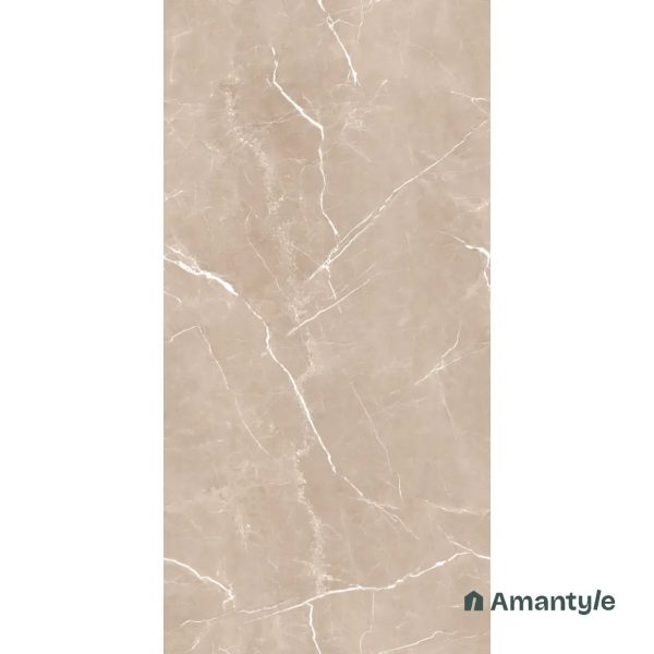 Beige Vitrified Marble Matt & Carving Wall & Floor Tile Code 100453 (600x1200 mm, Dazzle Matt) - Image 2