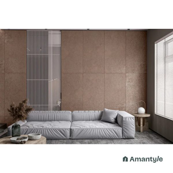 Brown Vitrified Rustic & Matt Wall & Floor Tile Code 100463 (600x1200 mm, Dazzle Matt)