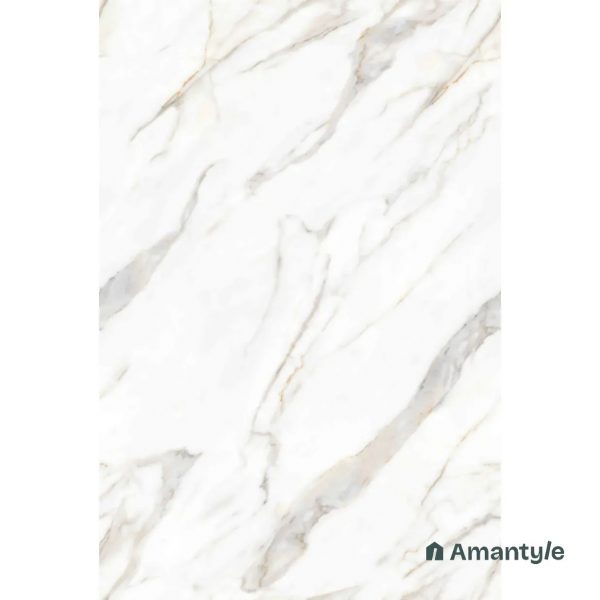 White Vitrified Marble Design Slab Wall & Floor Tile Code 100607 (1200x1800 mm, Polished) - Image 5