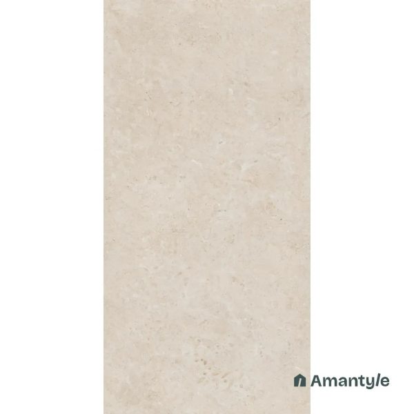 Beige Vitrified Marble Matt & Carving Wall & Floor Tile Code 100838 (600x1200 mm, Color Body)