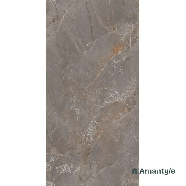 Grey Vitrified Marble Matt & Carving Wall & Floor Tile Code 100842 (600x1200 mm, Color Body)