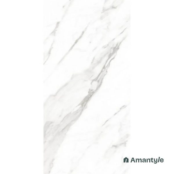 White Vitrified Marble Matt & Carving  Wall & Floor Tile Code 110079 (600x1200 mm, Carving Matt)