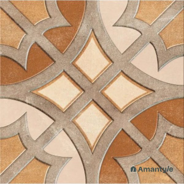 Brown Vitrified  Moroccan  Floor Tile Code 120001 (300x300 mm, Matt)