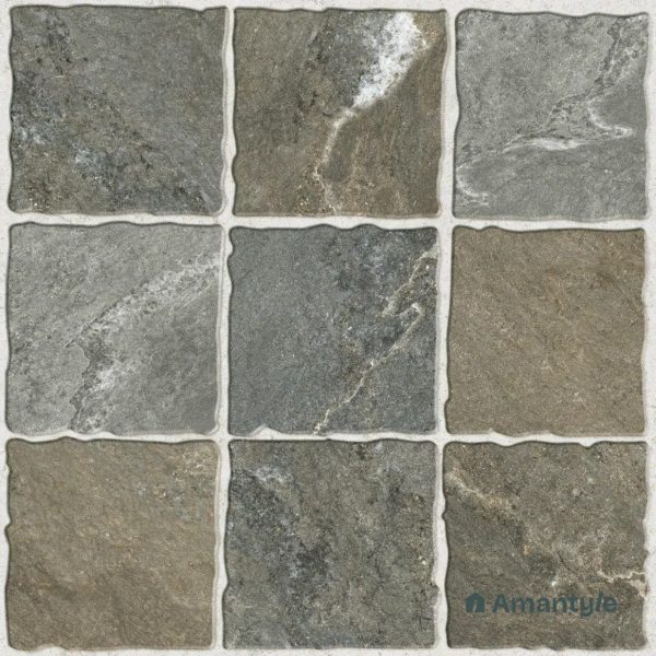 Grey Vitrified  Rustic & Matt Floor Tile Code 120013 (300x300 mm, Matt)