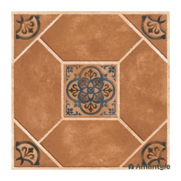 Brown Vitrified  Moroccan  Floor Tile Code 120021 (300x300 mm, Matt)