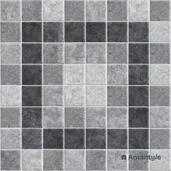 Grey Vitrified  Moroccan  Floor Tile Code 120028 (300x300 mm, Matt)