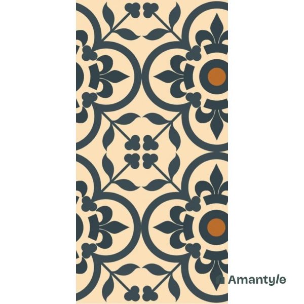 Grey Vitrified Moroccan  Wall & Floor Tile Code 140042 (600x600 mm, Matt)