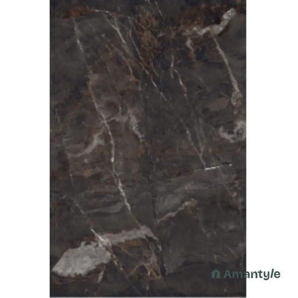 Black Vitrified Marble Design Wall & Floor Tile Code 150019 (1200x1800 mm, Lux Surface)