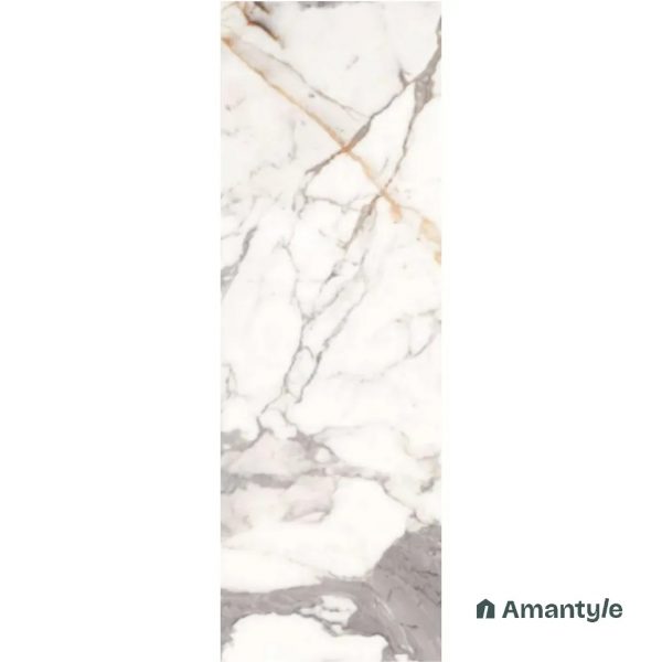 White Vitrified Marble Design Wall & Floor Tile Code 170011 (800x2400 mm, Polished)