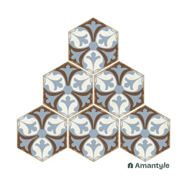 Ivory Vitrified Moroccan  Wall & Floor Tile Code 190055 (220x250 mm, Matt)