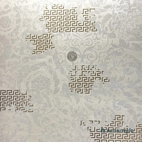 White Vitrified Decor & Highlighter Wall & Floor Tile Code 220020 (600x600 mm, Matt)