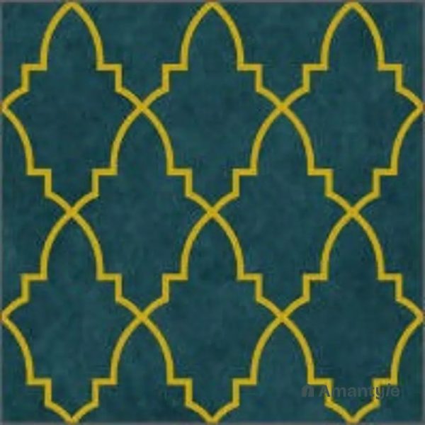 Blue Vitrified Decor & Highlighter Wall & Floor Tile Code 220049 (600x600 mm, Matt)