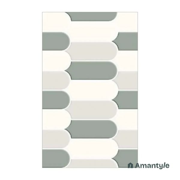 White Ceramic Subway Wall Tile Code 230019 (300x600 mm, Polished)