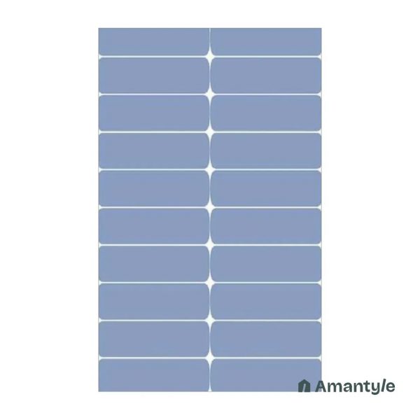 Blue Ceramic Subway Wall Tile Code 230042 (300x600 mm, Polished)