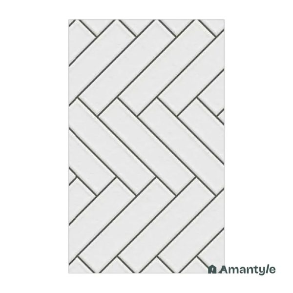White Ceramic Subway Wall Tile Code 230065 (300x600 mm, Matt)