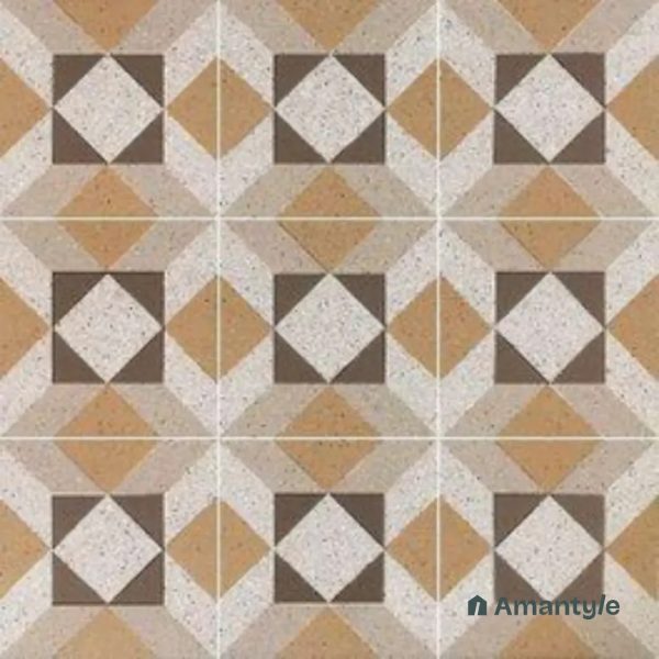 Beige 3rd Fire Moroccan Wall & Floor Tile Code 250007 (200x200 mm, Matt)